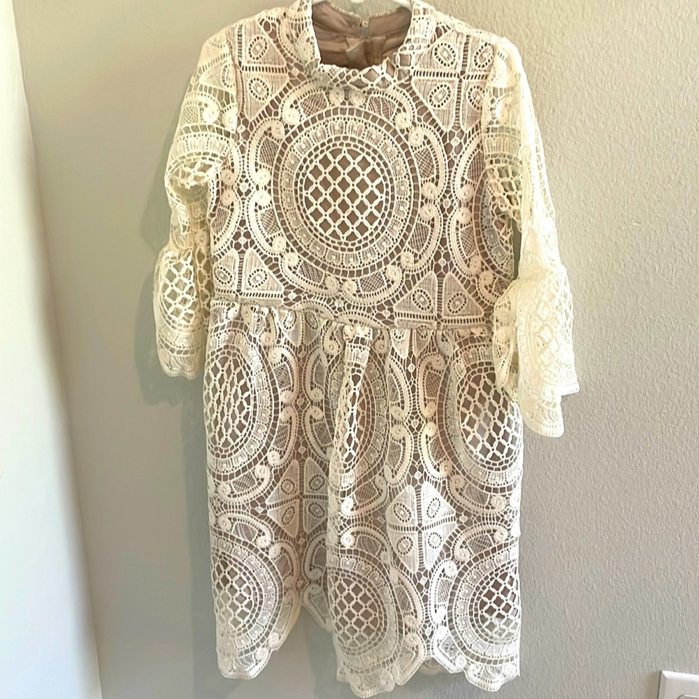 Girls lace shabby chic dress